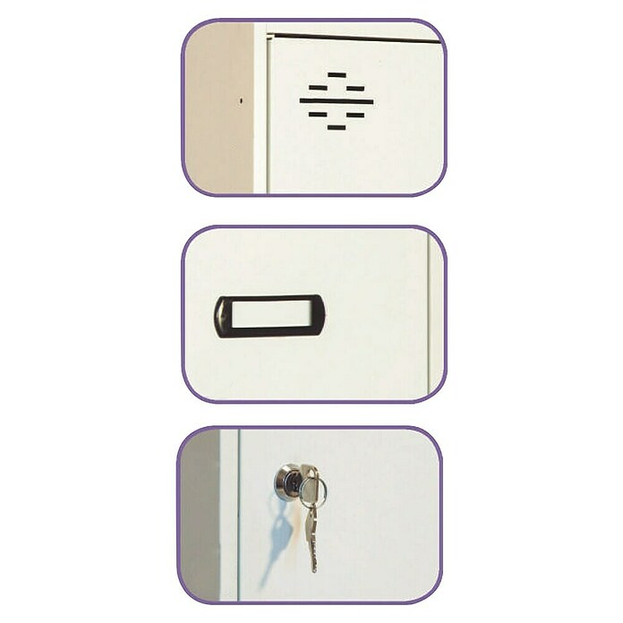 Simonrack Simonlocker Taquilla DIY Single Inicial Desmontada (L x An x Al: 50 x 120 x 180 cm, Número de puertas: 3 ud.) | BAUHAUS