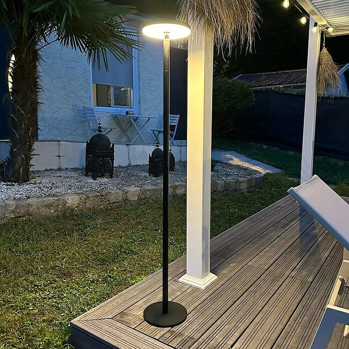 Lavida Stajaća svjetiljka s punjivom baterijom Hybrid  (Crne boje, Topla bijela, 6 W, IP54) | BAUHAUS