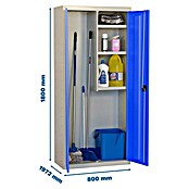 Simonrack Simonlocker Armario multiusos metálico Cleaning Desmontado (L x An x Al: 40 x 80 x 180 cm, Número de puertas: 2 ud., Gris/Azul) | BAUHAUS