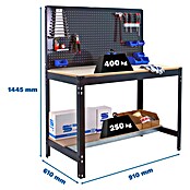 Simonrack Simonwork Banco de trabajo BT2 (Antracita/Madera, Ancho: 91 cm) | BAUHAUS