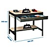 Simonrack Simonwork Banco de trabajo BT0 Box (L x An: 61 x 91 cm, Altura de trabajo: 84,2 cm, Carga soportada: 800 kg, Antracita/Madera) | BAUHAUS
