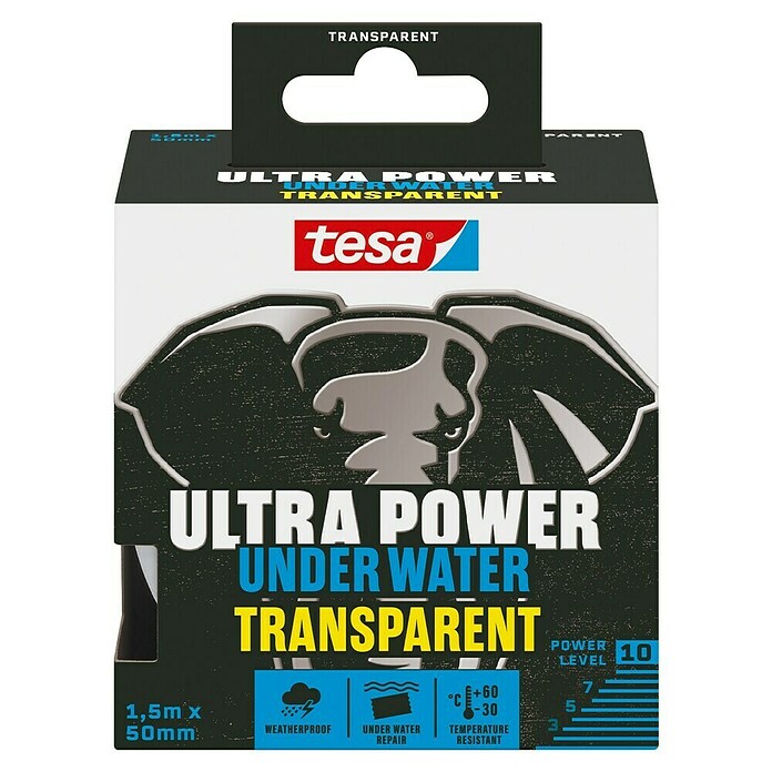 Tesa Ultra Power Reparaturband Under Water (1,5 m x 50 mm, Transparent) | BAUHAUS