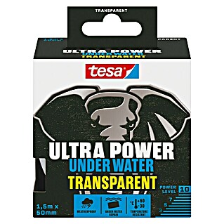 Tesa Ultra Power Reparaturband Under Water (1,5 m x 50 mm, Transparent)