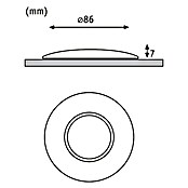 Paulmann Special Line LED-Einbauleuchten-Abdeckung (Edelstahl, Durchmesser: 86 mm, Rund)