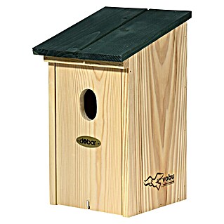 Dobar Nistkasten für Gartenrotschwanz (L x B x H: 14 x 18,5 x 27,7 cm, Natur, Grün, Holz)