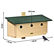 Dobar Nistkasten für Spatzen (L x B x H: 50 x 22 x 30 cm, Natur, Grün, Holz) | BAUHAUS