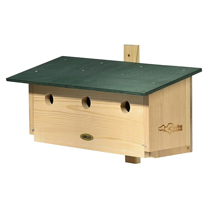 Dobar Nistkasten für Spatzen (L x B x H: 50 x 22 x 30 cm, Natur, Grün, Holz) | BAUHAUS