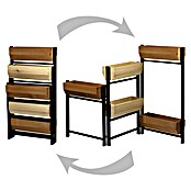 Dobar Hochbeet Flexi (L x B x H: 165 x 18 x 105 cm, Holz, Schwarz, Braun, Natur) | BAUHAUS