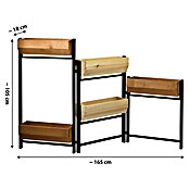 Dobar Hochbeet Flexi (L x B x H: 165 x 18 x 105 cm, Holz, Schwarz, Braun, Natur) | BAUHAUS