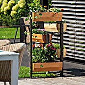 Dobar Hochbeet Flexi (L x B x H: 165 x 18 x 105 cm, Holz, Schwarz, Braun, Natur) | BAUHAUS