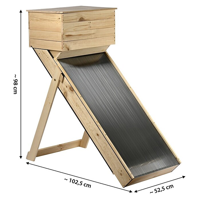 Dobar Dörrschrank Dörrautomat (Außenmaß (L x B x H): 102,5 x 52,5 x 98 cm, Holz, Natur) | BAUHAUS