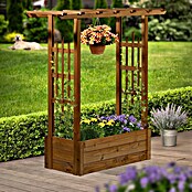 Dobar Pflanzkasten Pergola (Außenmaß (L x B x H): 117 x 39 x 119 cm, Holz, Dunkelbraun) | BAUHAUS