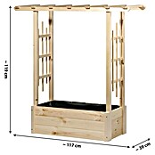 Dobar Pflanzkasten Pergola (Außenmaß (L x B x H): 117 x 39 x 119 cm, Holz, Hellbraun) | BAUHAUS