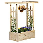 Dobar Pflanzkasten Pergola (Außenmaß (L x B x H): 117 x 39 x 119 cm, Holz, Hellbraun) | BAUHAUS