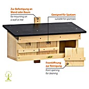 Dobar Nistkasten für Spatzen (50 x 22 x 30 cm, Holz, Natur) | BAUHAUS