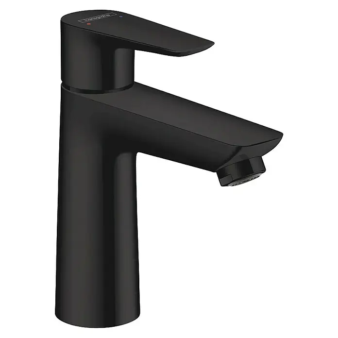 Hansgrohe Talis E Waschtischarmatur 110 - Schwarz, Ausladung Armatur: 150 mm - Mattschwarze Einhebel-Waschtischarmatur.