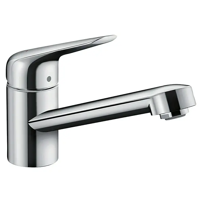 Hansgrohe Focus Spültischarmatur M42 - Höhe: 184 mm, Chrom, Glänzend - Moderner, verchromter Einhebel-Waschtischmischer.
