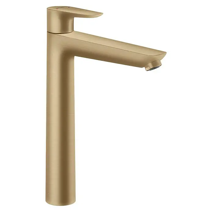 Hansgrohe Talis E Waschtischarmatur 240 - Brushed Bronze, Höhe: 29,2 cm - Moderner hoher Einhebel-Badarmatur in gebürsteter Messing-Optik.