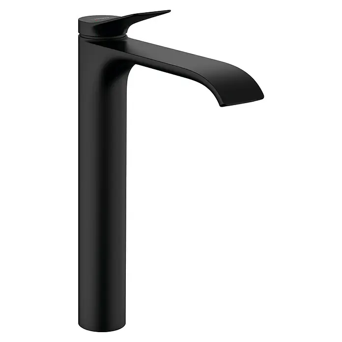 Hansgrohe Vivenis Waschtischarmatur 250 - Schwarz, Höhe: 30,9 cm - Hoher, schlanker, mattschwarzer Badarmatur mit Einhebelmischer.