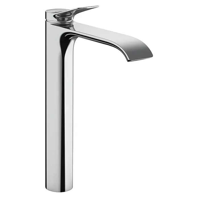 Hansgrohe Vivenis Waschtischarmatur 250 - Chrom, Zugstange - Hohe, polierte Chrom-Einhebel-Waschtischarmatur.