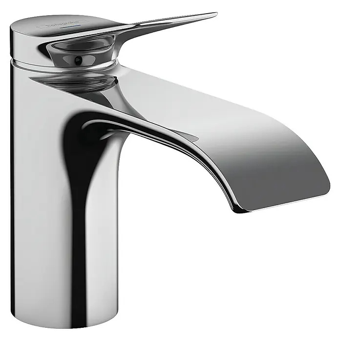 Hansgrohe Vivenis Kaltwasser-Standventil - Chrom, Glänzend - Eleganter, moderner Einhebel-Waschtischmischer in Chromoptik mit flachem Auslauf und integriertem Griff.