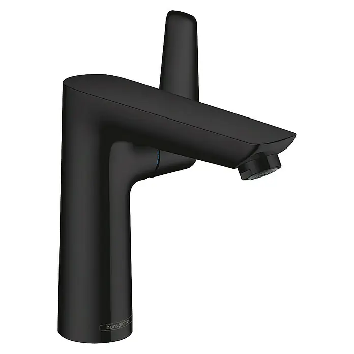 Hansgrohe Talis E Waschtischarmatur 150 - Schwarz - Moderner, mattschwarzer Einhebel-Waschtischmischer.