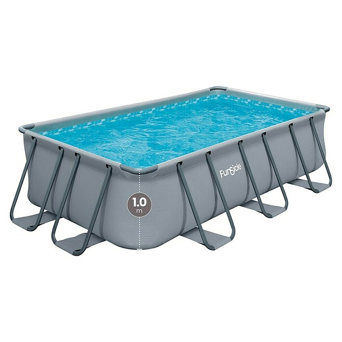 Funsicle Frame-Pool Oasis (L x B x H: 396 x 213 x 100 cm, Grau/Blau, 7.571 l) | BAUHAUS