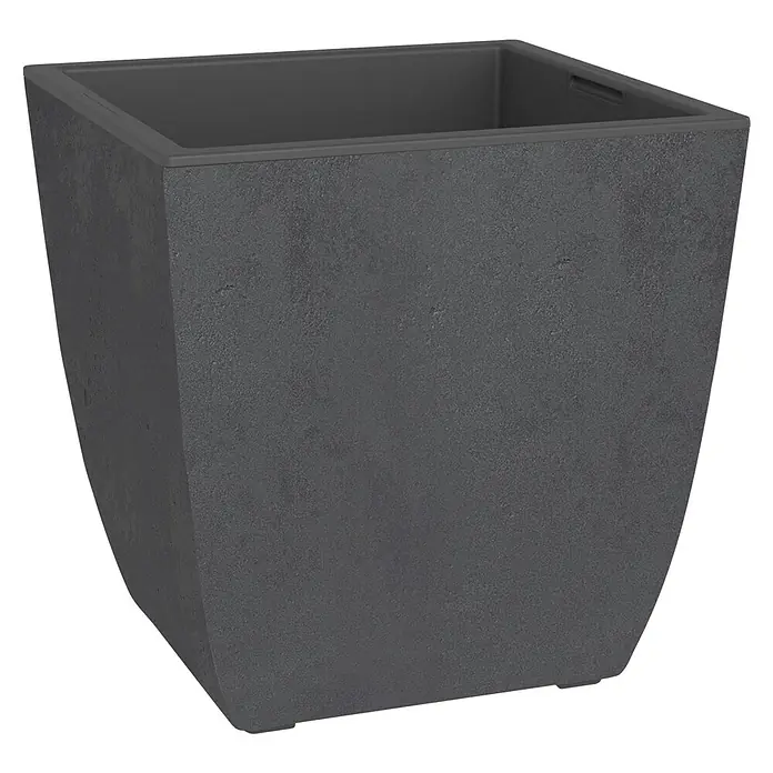 Geli Pflanztopf Napoli (Auenma ( x H): 60 x 48 cm, Kunststoff,  Anthrazit, Strukturoptik) | BAUHAUS
