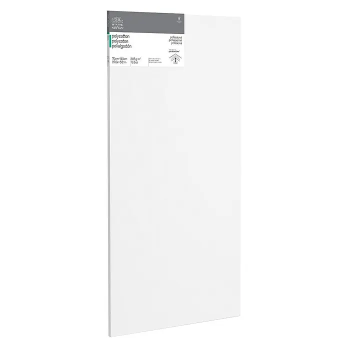 Winsor & Newton Keilrahmen Professionell - 70 x 140 x 2,1 cm, Baumwoll-Mischgewebe, 3-fach grundiert, Grammatur: 385 g/m², Mittelfein - Ein unbespanntes Winsor & Newton Professional Poly Cotton Gemälde auf Keilrahmen mit den Maßen 70x140cm, ideal für Künstler.
