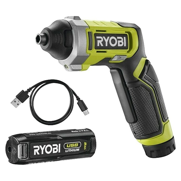 Ryobi 4V USB Accuschroevendraaier Set RSD4-120T (4 V, 1 accu, 2 Ah) | BAUHAUS