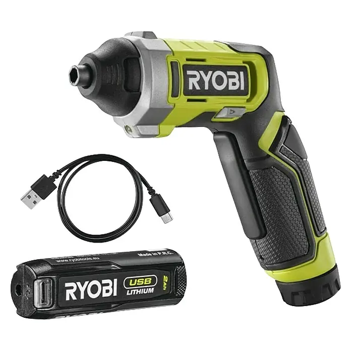 Oplaadbare Soldeerbout Lithium RYOBI 4V USB Soldeerbout - 480°C, Met Soldeerdraad En Veiligheidskap, Compatibel Met RYOBI 4V Accu's (accu Niet Inbegrepen) Compacte Soldeerbout