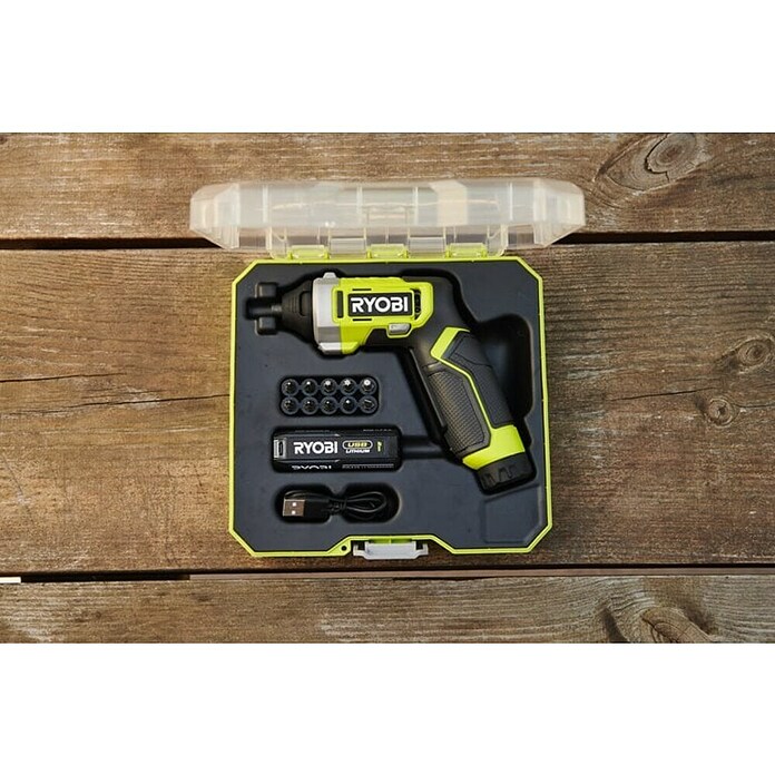 Ryobi 4V USB Accuschroevendraaier Set RSD4-120T (4 V, 1 accu, 2 Ah) | BAUHAUS
