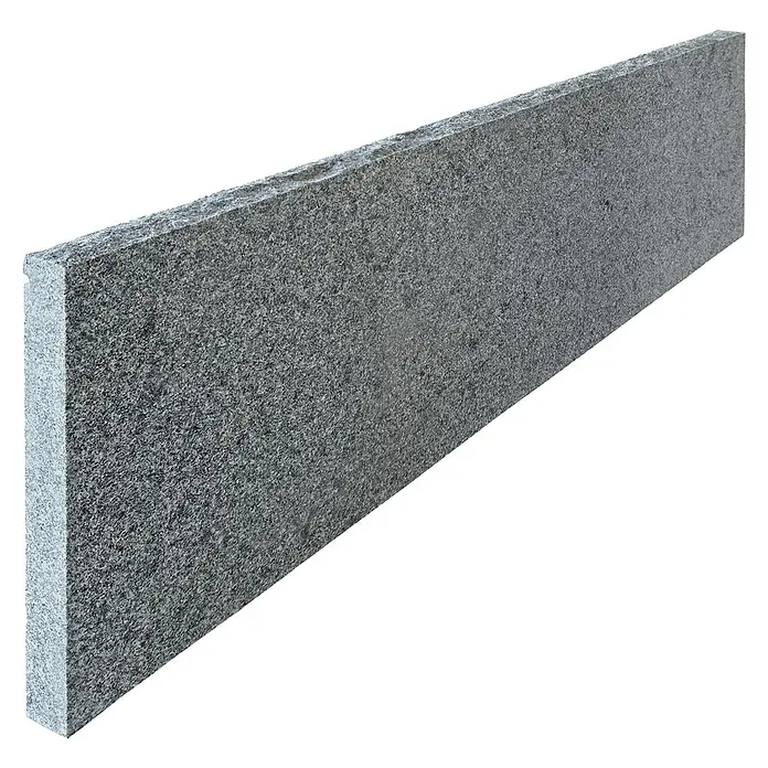 Mauerabdeckplatte G 654 - Anthrazit, 100 x 32 x 4 cm - Graue, grob strukturierte Granitplatte.