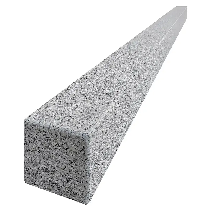 Palisade G 603 - 180 x 12 x 12 cm, Grau - Grauer, langer, rechteckiger Granitbalken.
