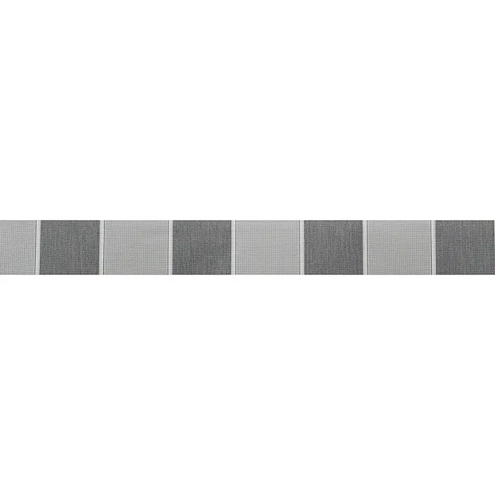 Spettmann Gelenkarmmarkise Star Fix 1465 - Anthrazit/Grau, Farbe Gestell: Weißaluminium, Breite: 3 m, Ausfall: 2 m - Hell- und dunkelgrauer gestreifter Stoff mit feiner Gitterwebung.