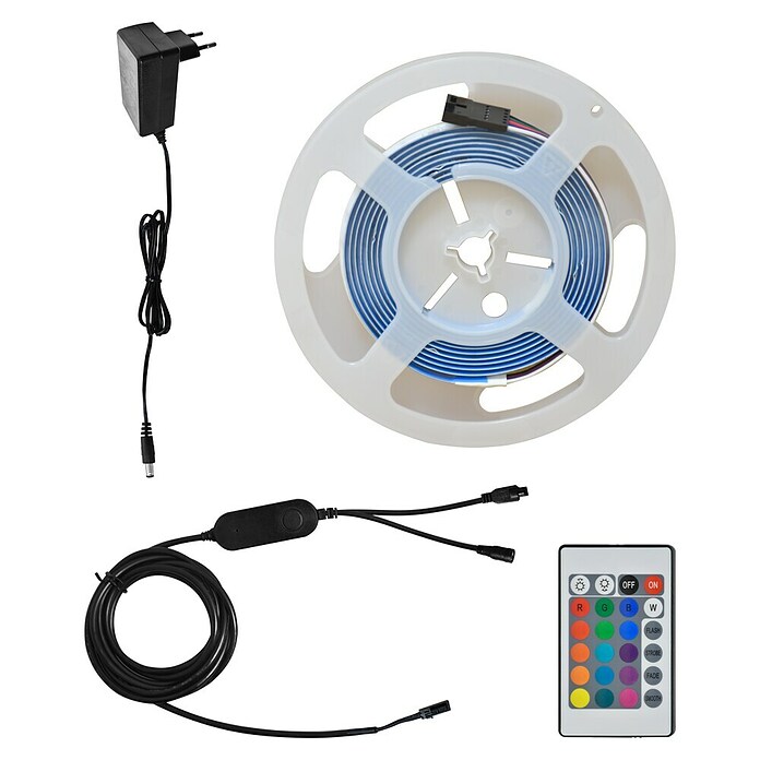Ritter Leuchten LED-Band-Set für Akustikpaneele (Länge: 3 m, Lichtfarbe: RGBW, 18 W, 110 lm, 230 V) | BAUHAUS