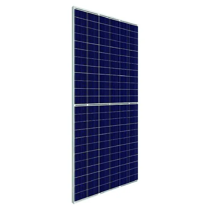 Kit de generación solar Casa de Campo - 1.500 W - Un panel solar rectangular individual con celdas azules y un marco plateado, utilizado para la generación de electricidad.