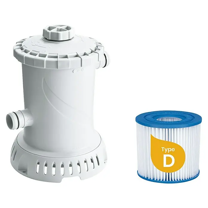 Funsicle Piscina Quick-Up Ring - Ø x Al: 3,96 x 0,84 m, Azul, 7.147 l - Bomba de filtro para piscina con cartucho de filtro Tipo D para una limpieza eficaz. Ideal para mantener el agua limpia y clara.