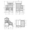 Spielhaus Tom 60 (L x B x H: 226,5 x 176 x 272 cm, Holz, Natur/Rot) | BAUHAUS