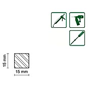 QUADRATL. BUCHE     15X15mm 0,95m