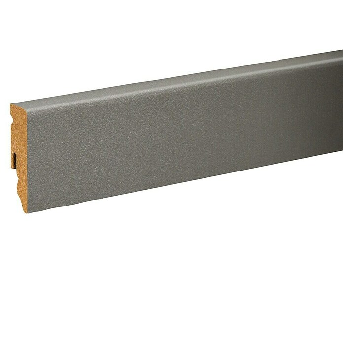 Sockelleiste FU062L (L x B x H: 2 400 x 15 x 58 mm, MDF, Grau RAL7037) | BAUHAUS