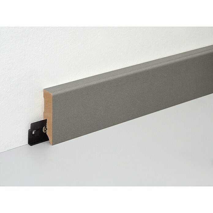 Sockelleiste FU062L (L x B x H: 2 400 x 15 x 58 mm, MDF, Grau RAL7037) | BAUHAUS