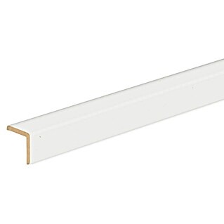 Winkelleiste FU009 (2 400 x 28 x 28 mm, MDF/Folie, Weiß)