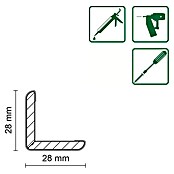 Winkelleiste FU009 (2 400 x 28 x 28 mm, MDF/Folie, Weiß) | BAUHAUS