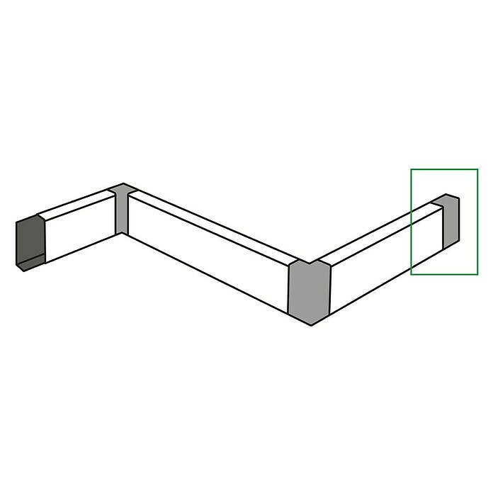 Profiles and more Endstück FRA04 (Weiß, MDF, 2 Stk., Passend für: Rohrabdeckleiste FRA04) | BAUHAUS