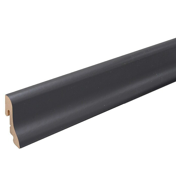 Sockelleiste FU018L (2 400 x 18,5 x 38,5 mm, MDF, Schwarz RAL 9005) | BAUHAUS