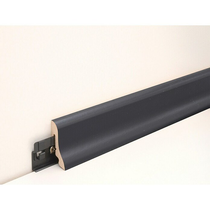 Sockelleiste FU018L (2 400 x 18,5 x 38,5 mm, MDF, Schwarz RAL 9005) | BAUHAUS