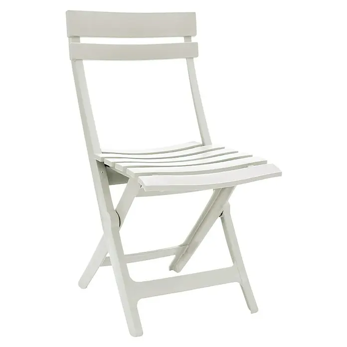 Grosfillex Klappstuhl Set Miami - 2 Stk., Polypropylen, Klappbar, Weiß, B x T x H: 42 x 50 x 93 cm - Weißer Klappstuhl mit Latten.