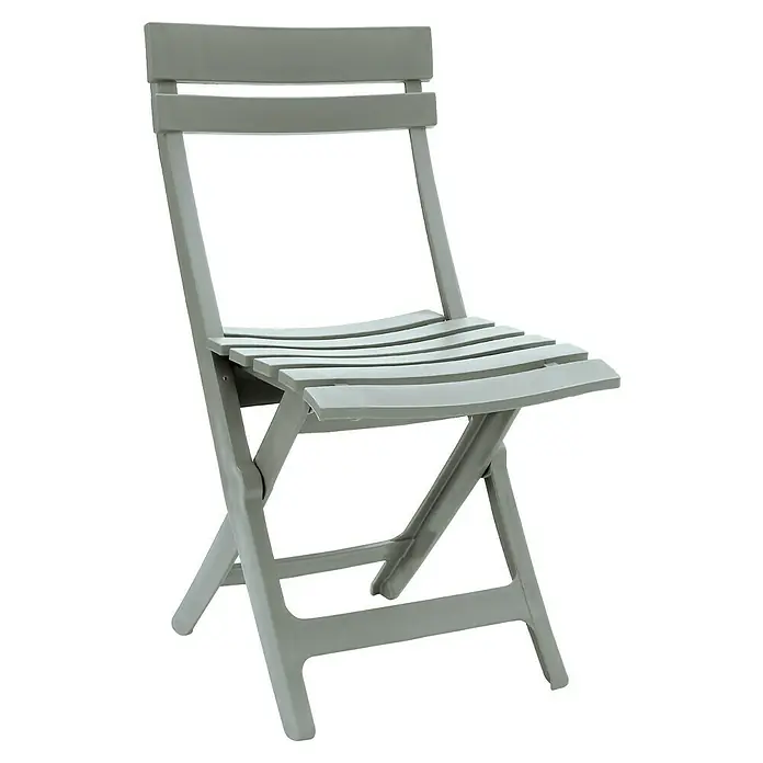 Grosfillex Klappstuhl Set Miami - 2 Stk., Polypropylen, Klappbar, Grün, B x T x H: 42 x 50 x 93 cm - Grauer Klappstuhl aus Kunststoff zur einfachen Aufbewahrung.