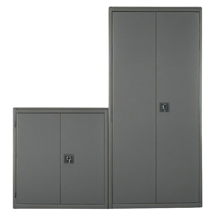 Regalux Armario multiusos metálico alto + bajo (Antracita, 2 pzs.) | BAUHAUS